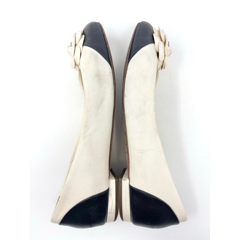 Chanel CC Camellia Flower Leather Ballet Flats EU 39 - Picture 6 of 9